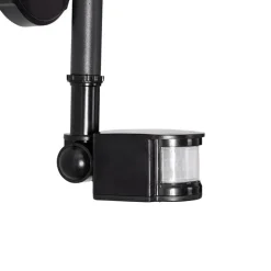 QAZQA Gartenbeleuchtung|Außenleuchten Mit Sensor*Außenwandleuchte schwarz IP44 inkl. Bewegungsmelder - Daphne