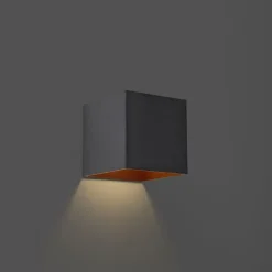 QAZQA Gartenbeleuchtung|Led-Außenleuchten*Außenwandleuchte schwarz inkl. LED IP65 Solar - Charlene