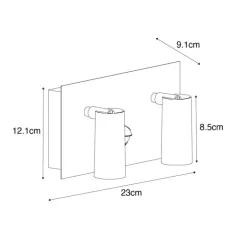 QAZQA Gartenbeleuchtung|Led-Außenleuchten*Außenwandleuchte schwarz inkl. LED 2-Licht Bewegungsmelder - Simon