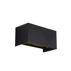 QAZQA Gartenbeleuchtung|Led-Außenleuchten*Außenwandleuchte Schwarz inkl. LED 4-flammig IP54 - Edwin