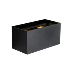 QAZQA Gartenbeleuchtung|Led-Außenleuchten*Außenwandleuchte Schwarz inkl. LED 4-flammig IP54 - Edwin