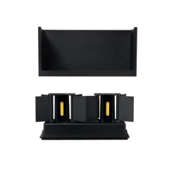 QAZQA Gartenbeleuchtung|Led-Außenleuchten*Außenwandleuchte Schwarz inkl. LED 4-flammig IP54 - Edwin