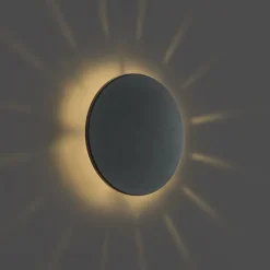 QAZQA Gartenbeleuchtung|Led-Außenleuchten*Außenwandleuchte schwarz inkl. LED IP54 - Soleil