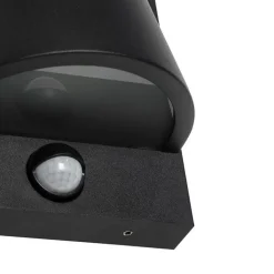 QAZQA Gartenbeleuchtung|Außenleuchten Mit Sensor*Außenwandleuchte schwarz IP44 mit Bewegungsmelder - Femke