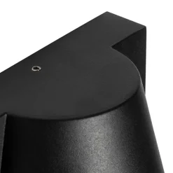 QAZQA Gartenbeleuchtung|Außenleuchten Mit Sensor*Außenwandleuchte schwarz IP44 mit Bewegungsmelder - Femke