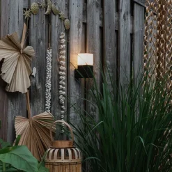 QAZQA Gartenbeleuchtung|Außenwandleuchten*Außenwandleuchte schwarz mit opalweißem Schirm IP44 - Dänemark