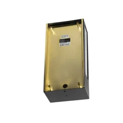 QAZQA Gartenbeleuchtung|Außenleuchten Mit Sensor*Außenwandleuchte schwarz mit Gold und Bewegungsmelder - Rotterdam