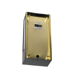 QAZQA Gartenbeleuchtung|Außenleuchten Mit Sensor*Außenwandleuchte schwarz mit goldenem Hell-Dunkel-Sensor - Rotterdam