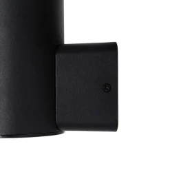 QAZQA Gartenbeleuchtung|Außenleuchten Mit Sensor*Außenwandleuchte schwarz mit Opalglas mit Bewegungsmelder - Huma