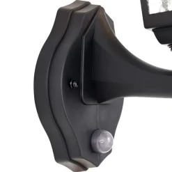 QAZQA Gartenbeleuchtung|Außenleuchten Mit Sensor*Außenwandleuchte schwarz mit Bewegungssensor IP44 - New Haven Gehämmert