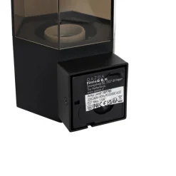 QAZQA Gartenbeleuchtung|Außenleuchten Mit Sensor*Außenwandleuchte schwarz mit Rauchglas Hexagon und Bewegungssensor - Dänemark