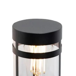 QAZQA Gartenbeleuchtung|Außenleuchten Mit Sensor*Außenwandleuchte schwarz mit Bewegungssensor IP44 - Gleam