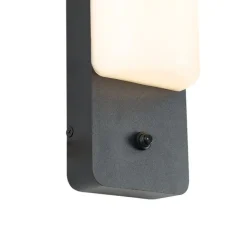 QAZQA Gartenbeleuchtung|Led-Außenleuchten*Außenwandleuchte schwarz mit Dämmerungssensor inkl. LED - Shift