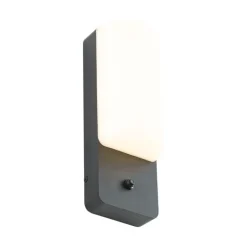 QAZQA Gartenbeleuchtung|Led-Außenleuchten*Außenwandleuchte schwarz mit Dämmerungssensor inkl. LED - Shift