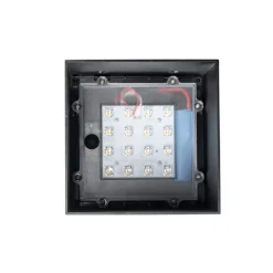 QAZQA Gartenbeleuchtung|Led-Außenleuchten*Außenwandleuchte schwarz mit Abblendlicht und Sensor auf Solar - Charlotte