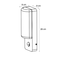 QAZQA Gartenbeleuchtung|Led-Außenleuchten*Außenwandleuchte schwarz mit Bewegungssensor inkl. LED - Shift