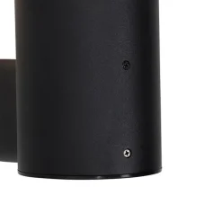 QAZQA Gartenbeleuchtung|Außenwandleuchten*Außenwandleuchte schwarz mit Opalglas IP44 - Huma