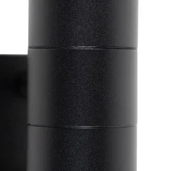 QAZQA Gartenbeleuchtung|Außenleuchten Mit Sensor*Außenwandleuchte schwarz mit Hell-Dunkel-Sensor IP44 - Duo