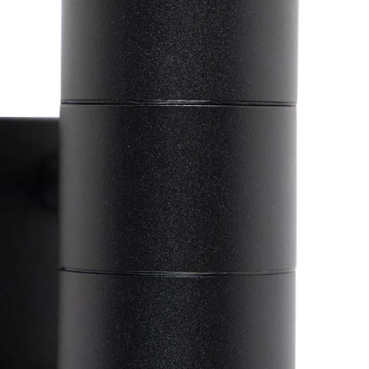 QAZQA Gartenbeleuchtung|Außenleuchten Mit Sensor*Außenwandleuchte schwarz mit Hell-Dunkel-Sensor IP44 - Duo