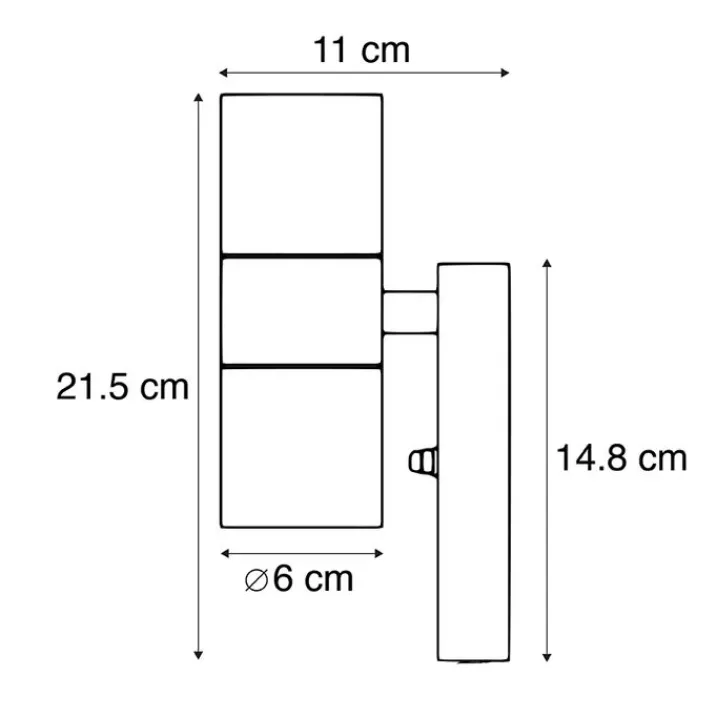 QAZQA Gartenbeleuchtung|Außenleuchten Mit Sensor*Außenwandleuchte schwarz mit Hell-Dunkel-Sensor IP44 - Duo