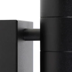 QAZQA Gartenbeleuchtung|Außenleuchten Mit Sensor*Außenwandleuchte schwarz mit Hell-Dunkel-Sensor IP44 - Duo