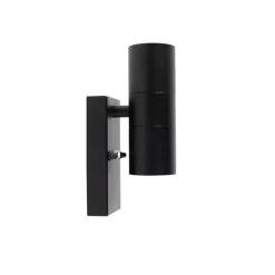 QAZQA Gartenbeleuchtung|Außenleuchten Mit Sensor*Außenwandleuchte schwarz mit Hell-Dunkel-Sensor IP44 - Duo