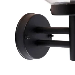 QAZQA Gartenbeleuchtung|Außenwandleuchten*Außenwandleuchte schwarz mit Kunststoff IP44 Edelstahl - Sfera