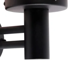 QAZQA Gartenbeleuchtung|Außenwandleuchten*Außenwandleuchte schwarz mit Kunststoff IP44 Edelstahl - Sfera