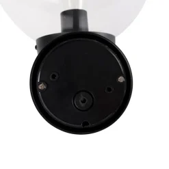 QAZQA Gartenbeleuchtung|Außenwandleuchten*Außenwandleuchte schwarz mit Kunststoff IP44 Edelstahl - Sfera