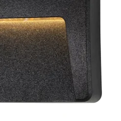 QAZQA Gartenbeleuchtung|Led-Außenleuchten*Außenwandleuchte schwarz quadratisch inkl. LED IP65 - Avg