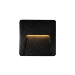 QAZQA Gartenbeleuchtung|Led-Außenleuchten*Außenwandleuchte schwarz quadratisch inkl. LED IP65 - Avg