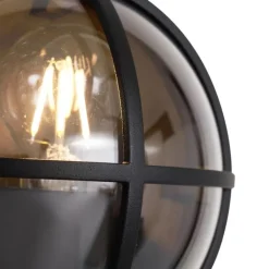 QAZQA Gartenbeleuchtung|Außenwandleuchten*Außenwandleuchte schwarz rund IP65 - Target