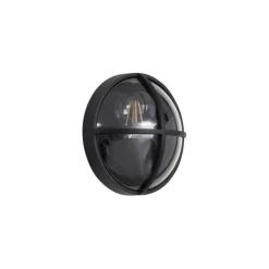 QAZQA Gartenbeleuchtung|Außenwandleuchten*Außenwandleuchte schwarz rund IP65 - Target