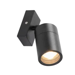 QAZQA Gartenbeleuchtung|Außenwandleuchten*Außenwandleuchte schwarz verstellbar IP44 - Solo