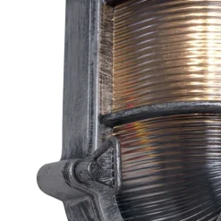 QAZQA Gartenbeleuchtung|Außenwandleuchten*Außenwandleuchte Silber Oval IP44 - Noutica