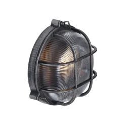 QAZQA Gartenbeleuchtung|Außenwandleuchten*Außenwandleuchte Silber Rund IP44 - Noutica