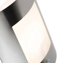 QAZQA Gartenbeleuchtung|Außenleuchten Mit Sensor*Außenwandleuchte Stahl IP44 Hell-Dunkel-Sensor - Emmerald 1