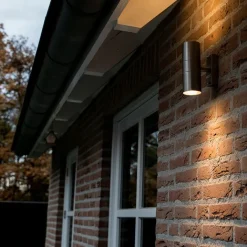 QAZQA Gartenbeleuchtung|Außenwandleuchten*Außenwandleuchte Stahl IP44 - Duo