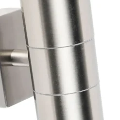 QAZQA Gartenbeleuchtung|Außenwandleuchten*Außenwandleuchte Stahl IP44 - Duo