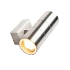 QAZQA Gartenbeleuchtung|Außenwandleuchten*Außenwandleuchte Stahl IP44 - Duo