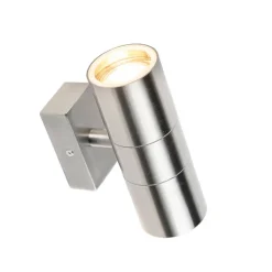 QAZQA Gartenbeleuchtung|Außenwandleuchten*Außenwandleuchte Stahl IP44 - Duo