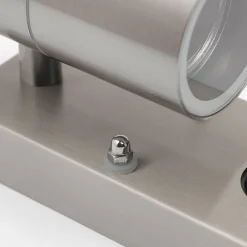 QAZQA Gartenbeleuchtung|Außenleuchten Mit Sensor*Außenwandleuchte Stahl 2-Licht IP44 mit Bewegungssensor - Duo