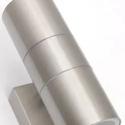 QAZQA Gartenbeleuchtung|Außenleuchten Mit Sensor*Außenwandleuchte Stahl 2-Licht IP44 mit Bewegungssensor - Duo