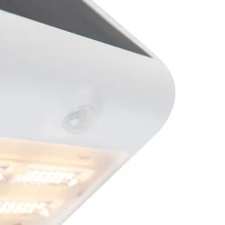 Shada Gartenbeleuchtung|Led-Außenleuchten*Außenwandleuchte weiß 21,5 cm mit Abblendlicht und Solarsensor - Daya