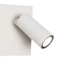 QAZQA Gartenbeleuchtung|Led-Außenleuchten*Außenwandleuchte weiß inkl. LED 2-Licht Bewegungsmelder - Simon