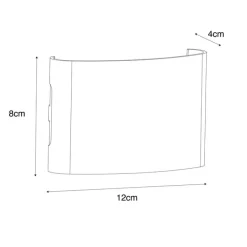 QAZQA Gartenbeleuchtung|Led-Außenleuchten*Außenwandleuchte weiß inkl. LED 4-flammig IP54 - Silly