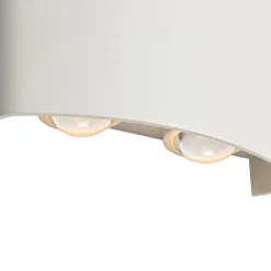 QAZQA Gartenbeleuchtung|Led-Außenleuchten*Außenwandleuchte weiß inkl. LED 4-flammig IP54 - Silly