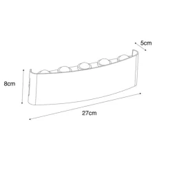 QAZQA Gartenbeleuchtung|Led-Außenleuchten*Außenwandleuchte weiß inkl. LED 10-flammig IP54 - Silly