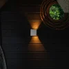 QAZQA Gartenbeleuchtung|Led-Außenleuchten*Außenwandleuchte weiß inkl. LED 2-flammig IP54 - Edwin
