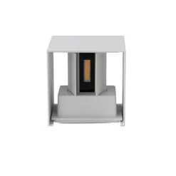 QAZQA Gartenbeleuchtung|Led-Außenleuchten*Außenwandleuchte weiß inkl. LED 2-flammig IP54 - Edwin